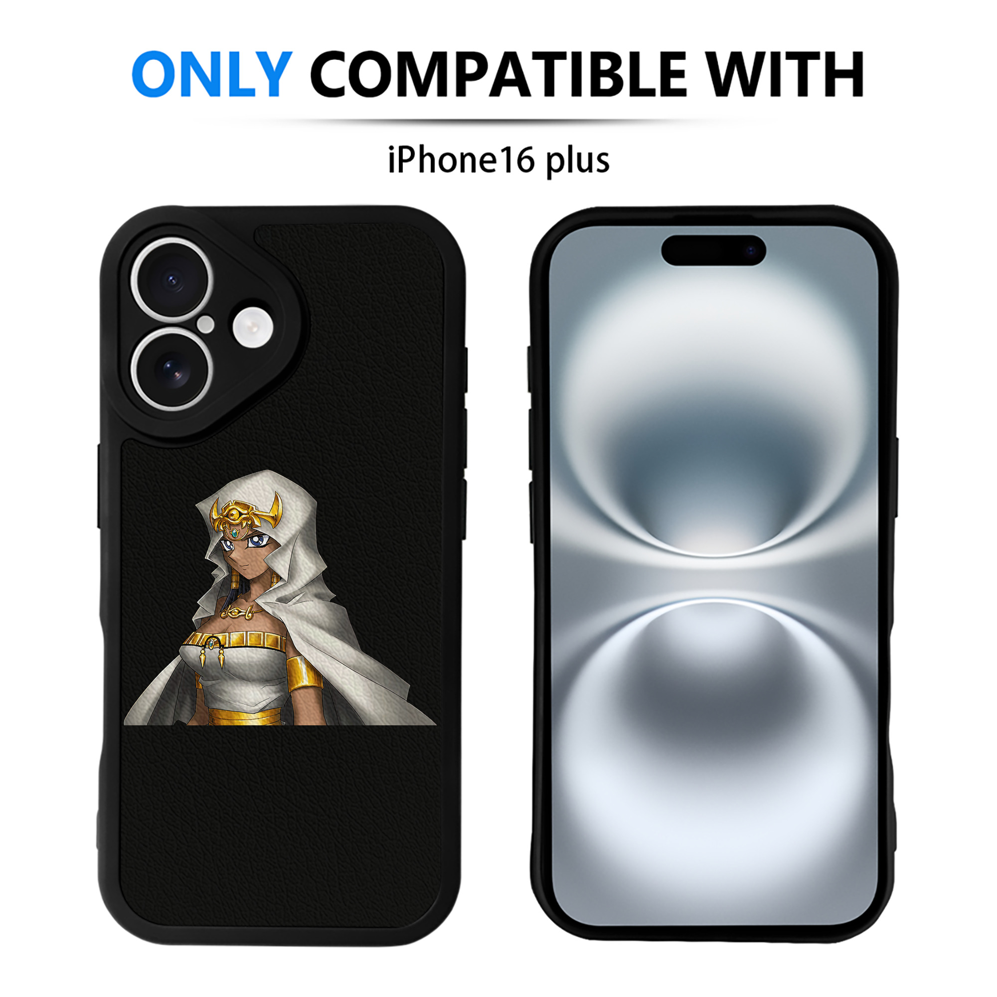 （画像用） 遊☆戯☆王 Yu-Gi-Oh! 【iPhone 16シリーズ対応】シリコンスマホケース（レザー調） 材質：シリコン